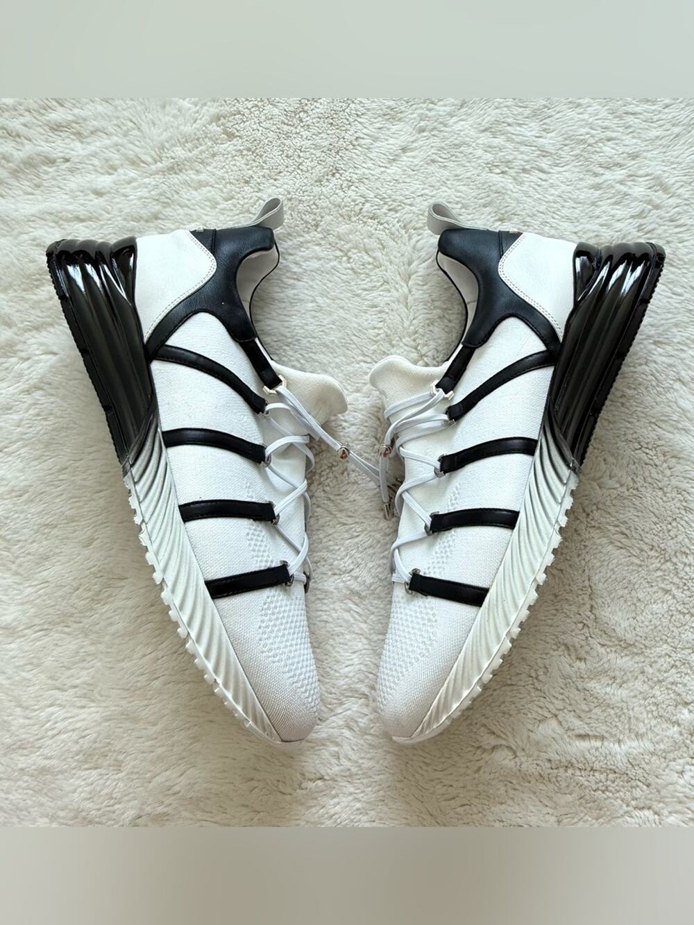 NEW!!! Stefano Ricci men white/black sneakers size 9 US Authentic